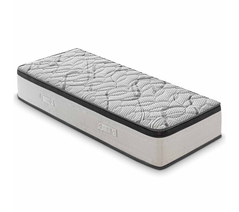 Matelas Mousse  80x200 Cm Deluxe - Epaisseur 30 Cm - Réversible - Côté Été/hiver