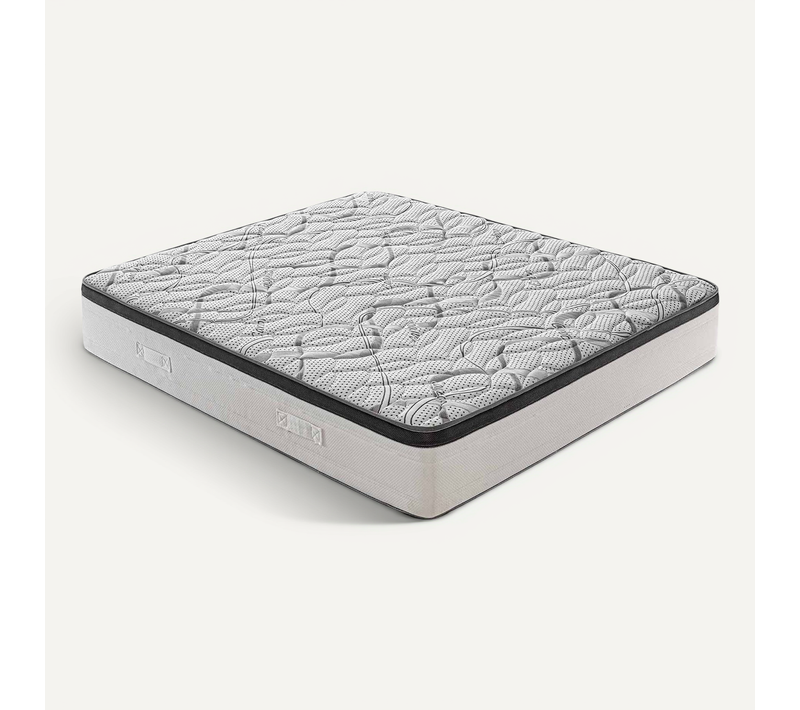 Matelas Mousse 200x200 Cm Deluxe - Epaisseur 30 Cm - Réversible - Côté Été/hiver
