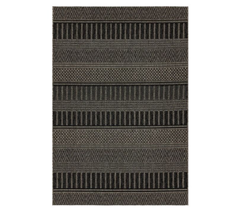 Tapis Intérieur Extérieur Vara - Noir - 160x230 Cm