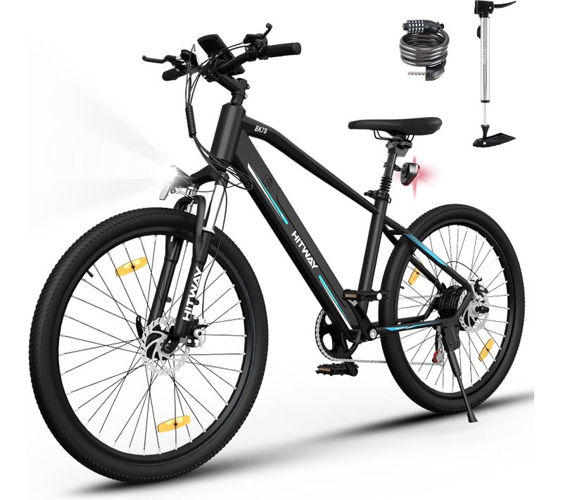 Vélo électrique 26" Vae-batterie 36v/12ah-moteur 250w - 7 Vitesses - E-bike Noir