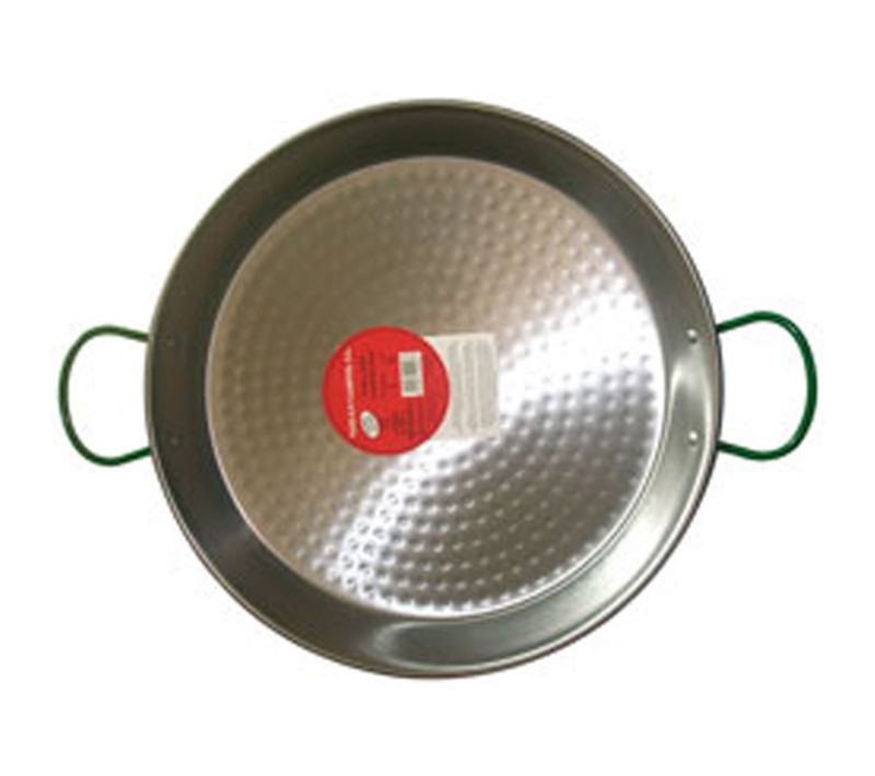 Plat à Paella En Acier Poli 34cm Pour 6 Personnes 0134