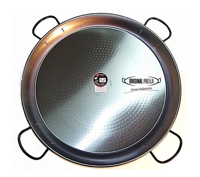 Plat à Paella En Acier Poli 80cm Pour 40 Personnes 0180