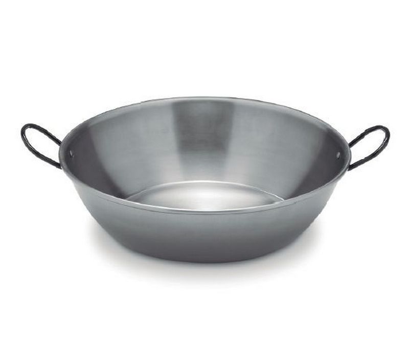 Plat à Paella En Acier Poli 50cm Pour 13 Personnes 0450
