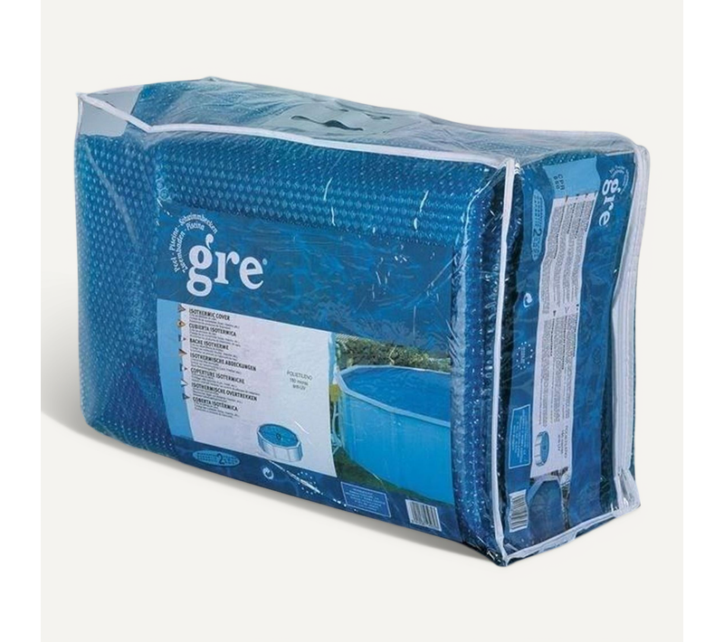 Bâche Solaire à Bulles 180 Μ Pour Piscine Ronde D.4,50–4,60 M — Bleue