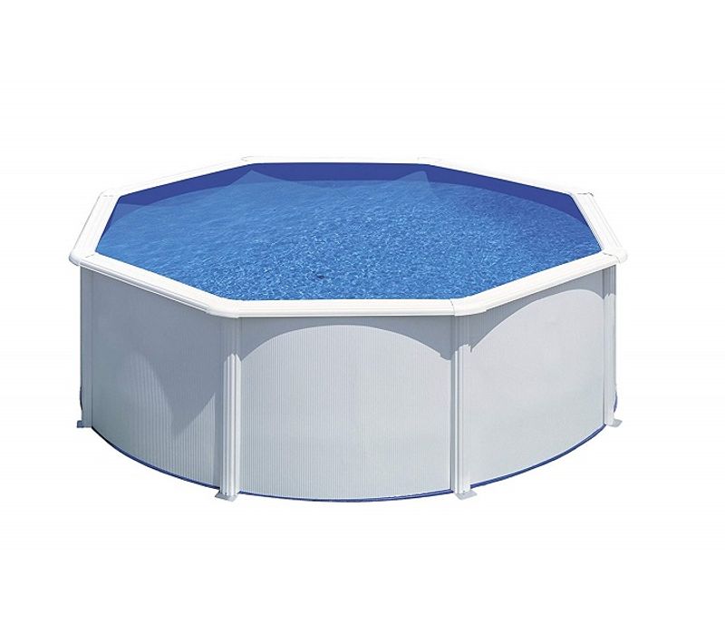 Piscine Acier Blanc Atlantis Ronde 3,70 X 1,32 M