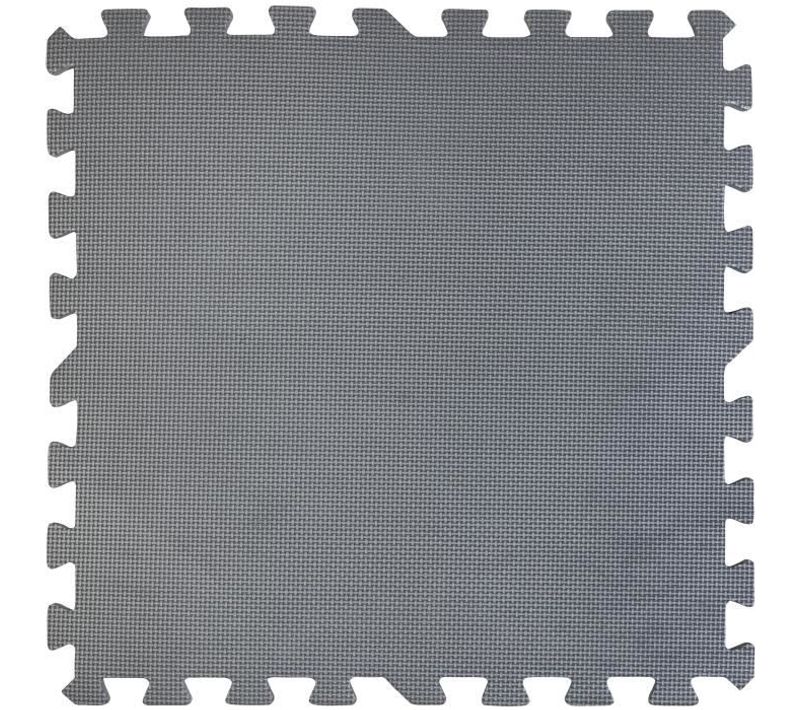 Lot De 9 Dalles De Protection De Sol Gre - En Mousse Gris Anthracite 50x50x0,8 Cm