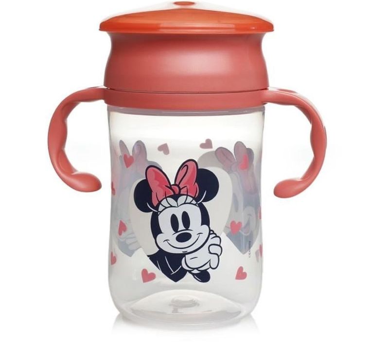 Tasse D'apprentissage 360° Minnie - 395 Ml, Anti-fuite, Ergonomique