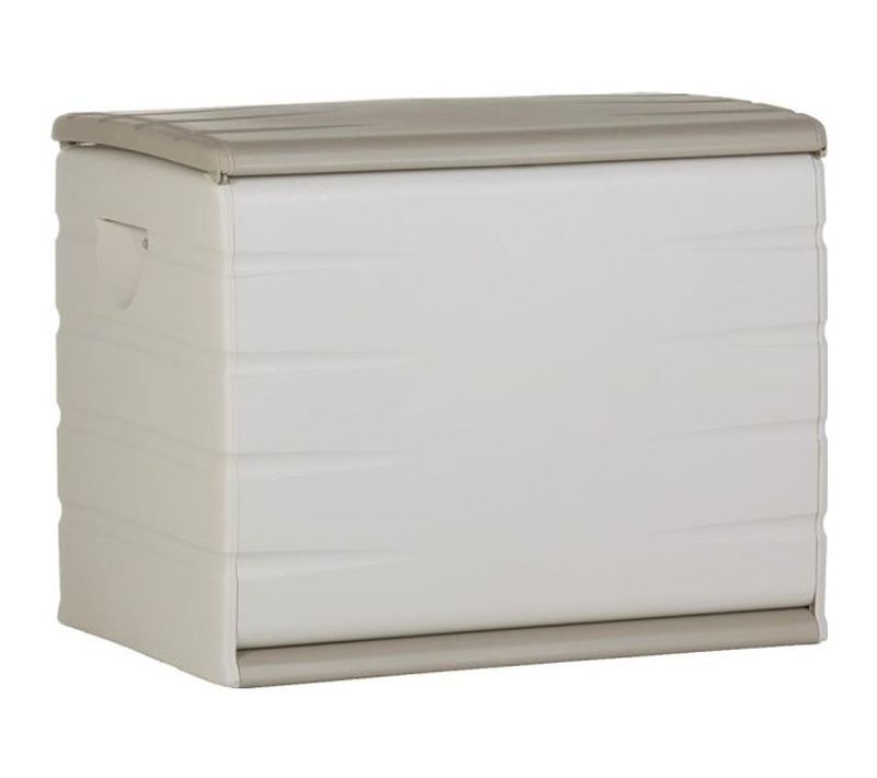 Coffre 260l Intérieur/extérieur Fonctionnel Et Esthétique Cadenassable Avec Roulettes Beige