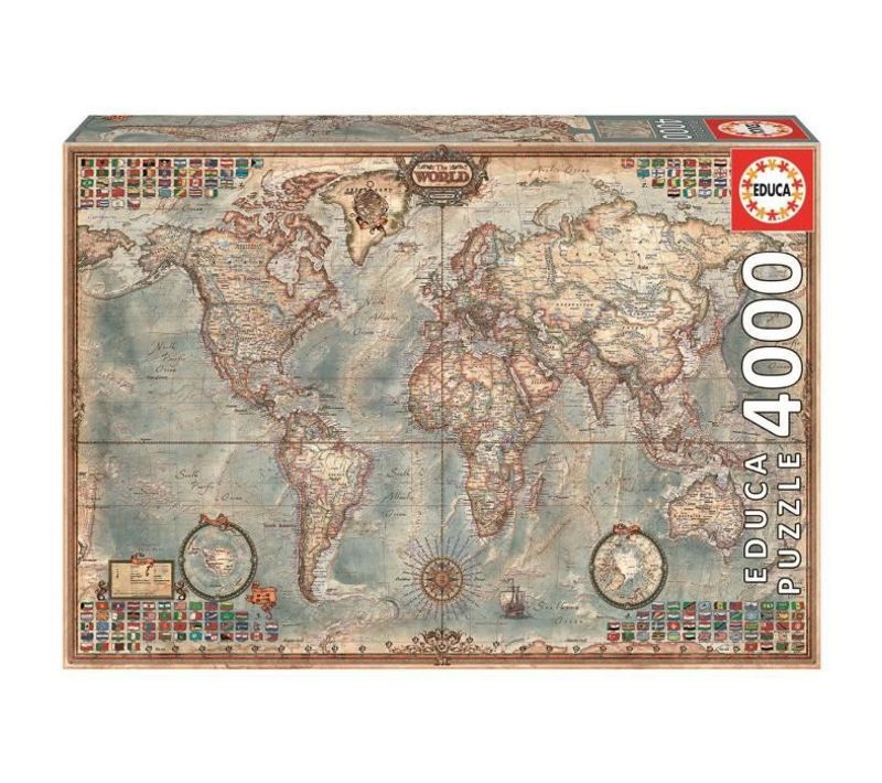 Puzzle 4000 Pieces Mappemonde