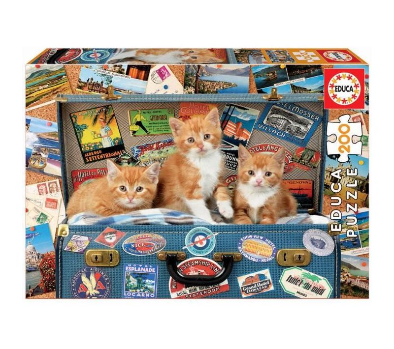 Puzzle 200 Petits Chats Voyageurs