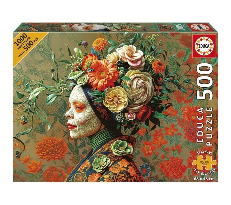 Reine Lézard Puzzle 500 Pièces — 68 X 48 Cm, Pièces Épaisses, Finition Mate