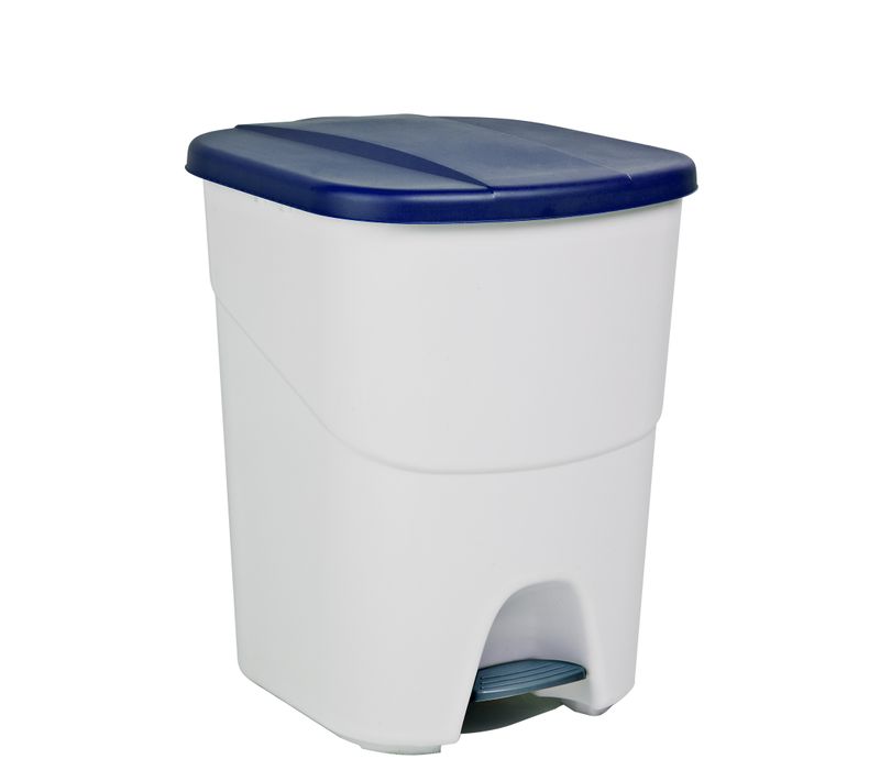Poubelle Écologique À Pédale 40l Couvercle Bleu