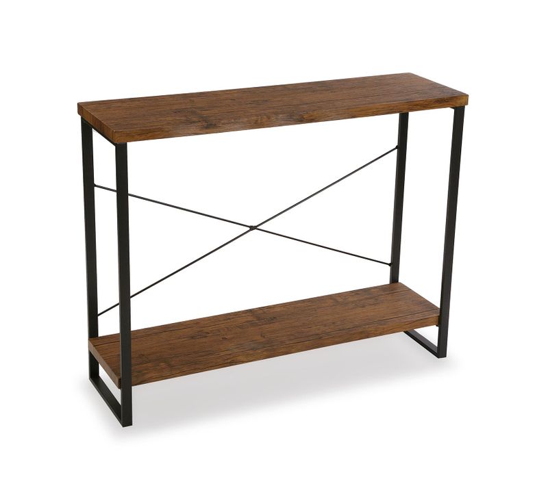 Meuble D'entrée Étroit, Table Console Taline 100x30x80cm,bois Et Métal, Noir