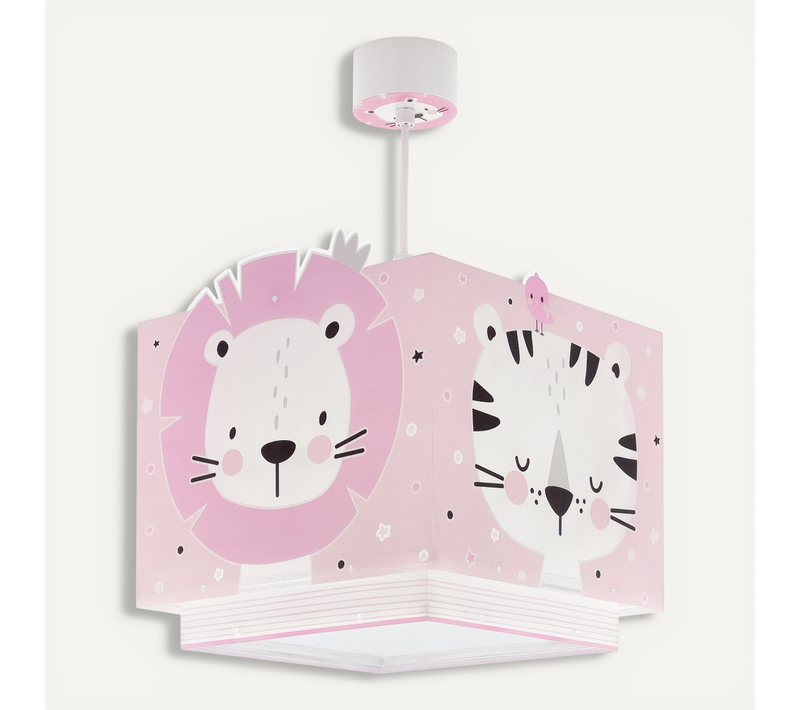 Lampe Suspension Enfant Baby Jungle Animaux De La Jungle Rose