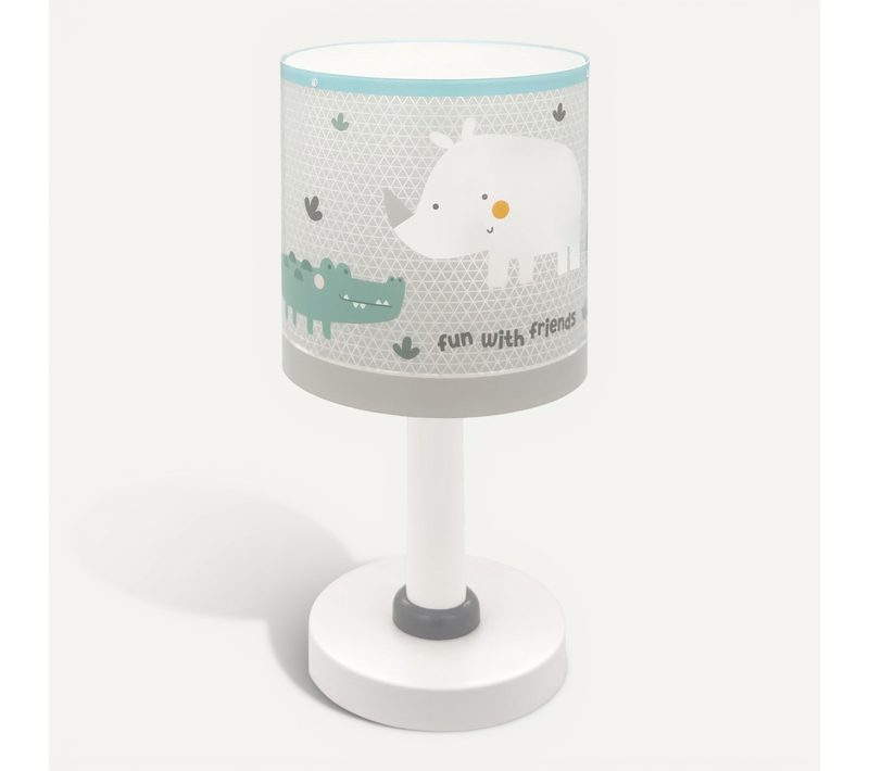 Lampe De Chevet Veilleuse LED Pour Enfant Rhino et Croco Rhinocéros Et Crocodile