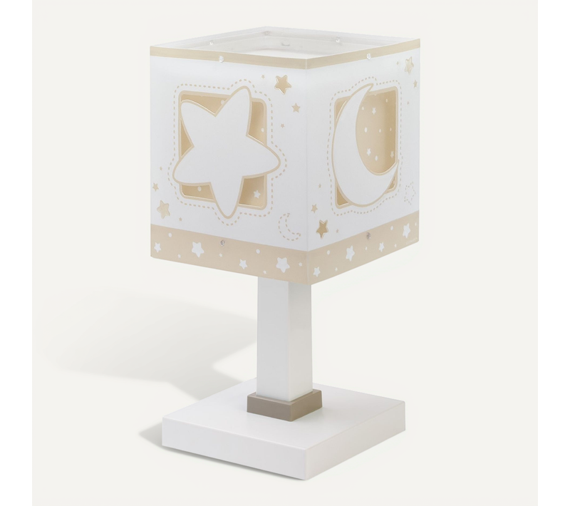 Lampe De Chevet Veilleuse LED Pour Enfants Moonlight Lune Et étoiles Beige