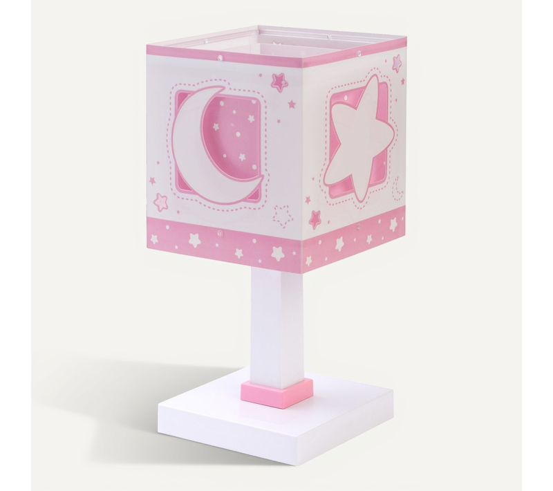 Lampe De Chevet Veilleuse LED Pour Enfants Moonlight Lune Et étoiles Rose
