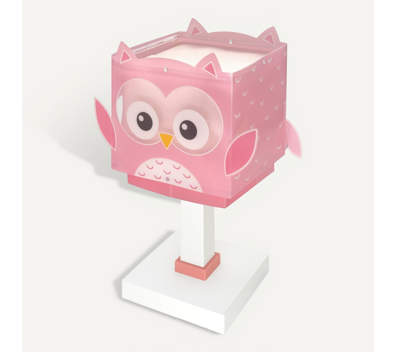 Lampe De Chevet Veilleuse LED Pour Enfant Little Pink Owl Petite Chouette Rose