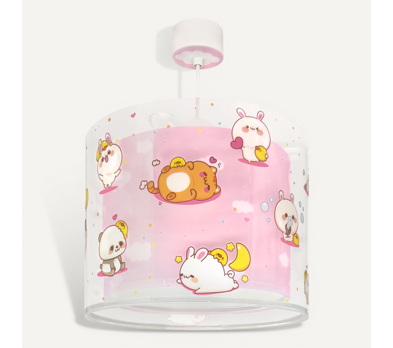 Lampe Suspension Pour Enfants Kawaii Friends Rose Animaux