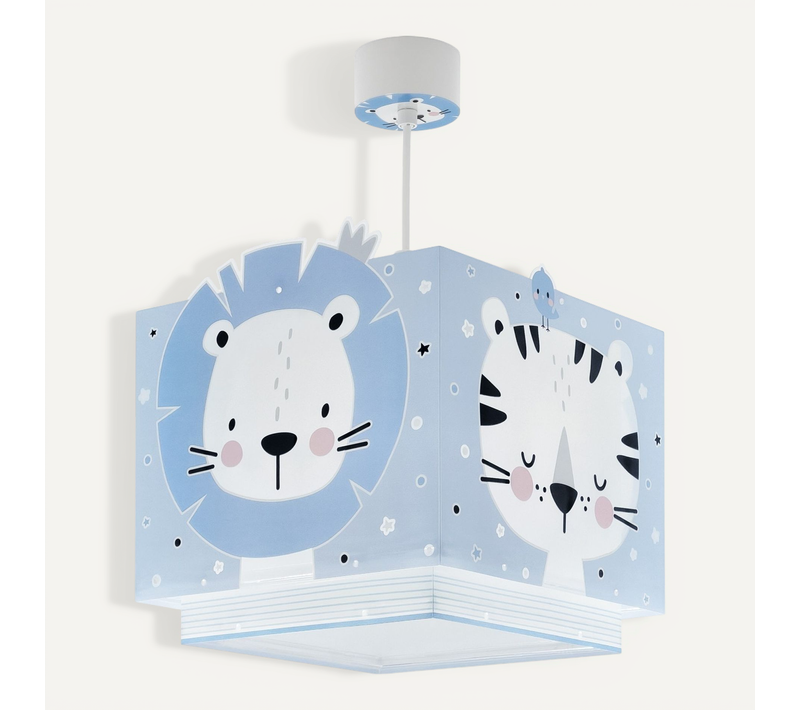 Lampe Suspension Enfant Baby Jungle Animaux De La Jungle Bleu