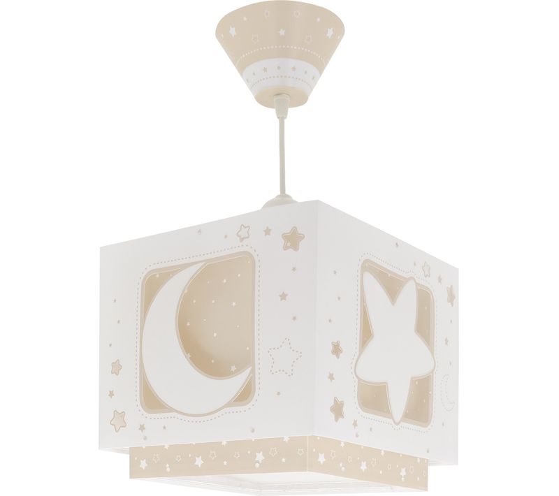 Lampe Suspension Enfant Moonlight Lune Et étoiles Beige