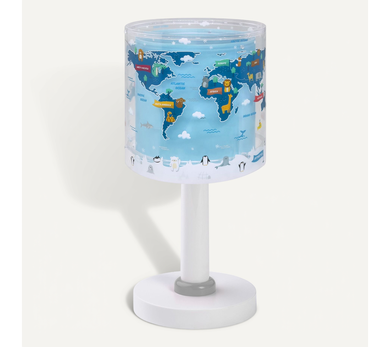 Lampe De Chevet Veilleuse LED Pour Enfants Kids World Carte Du Monde