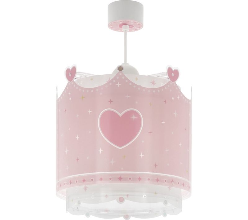 Lustre Et Lampe Suspension Enfant Little Queen Couronne Et Coeurs