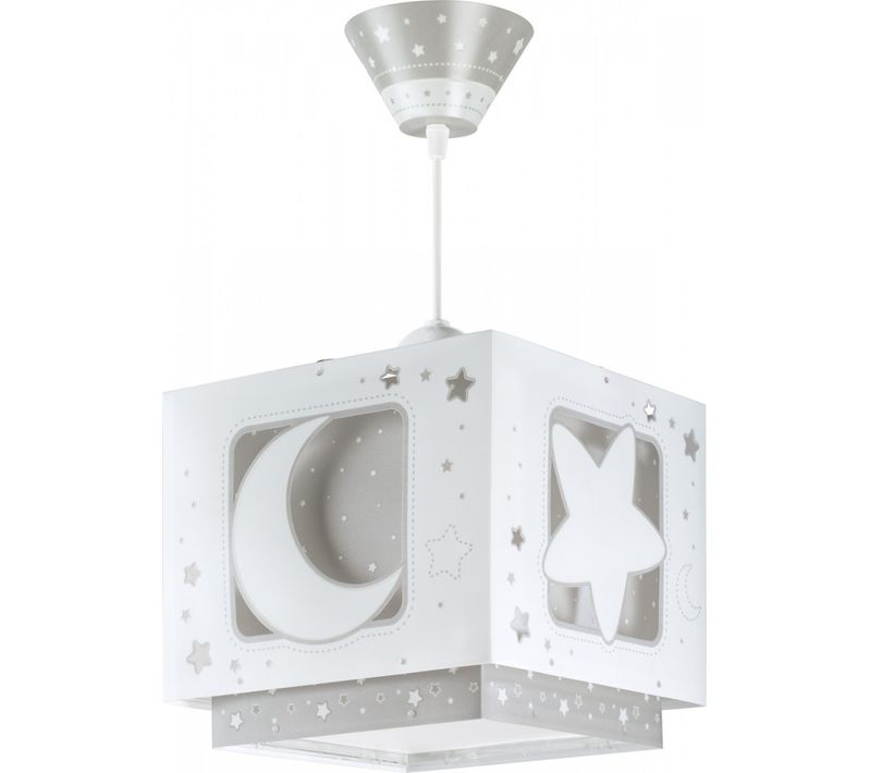 Lustre Et Lampe Suspension Enfant Moonlight Lune Et Étoiles Gris