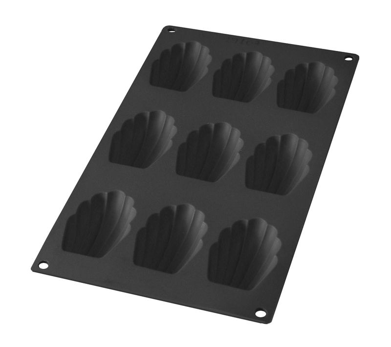 Moule 9 Madeleines Gourmet Noir En Silicone