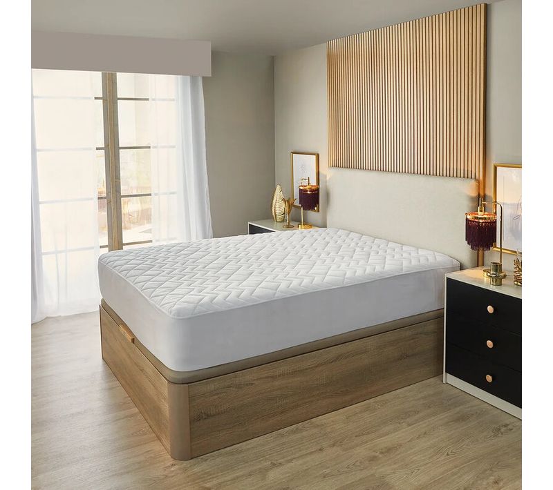 Protège-matelas 160x196cm- Pikolin Home- Jusqu'à 45cm- Respirant