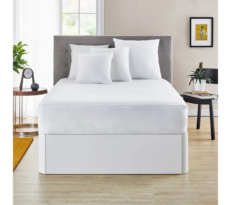 Housse De Matelas 105x196cm- Pikolin Home- 100% Coton- Fermeture Éclair En L