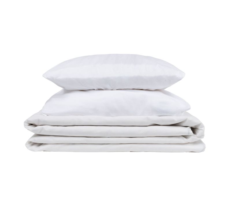 Ensemble Housse De Couette, Drap Housse Et 2 Taies D'oreiller - 100 % Coton- Blanc - 180 X 200 Cm