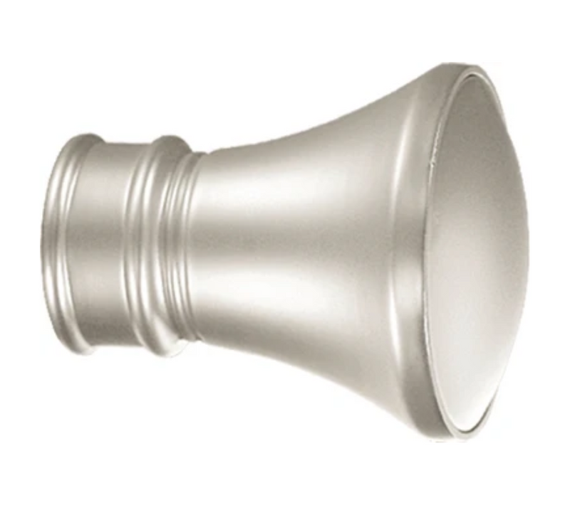 Paire D'embouts 'cintero' Pour Barre D. 28 Mm - Diam. 28 Mm - Argent