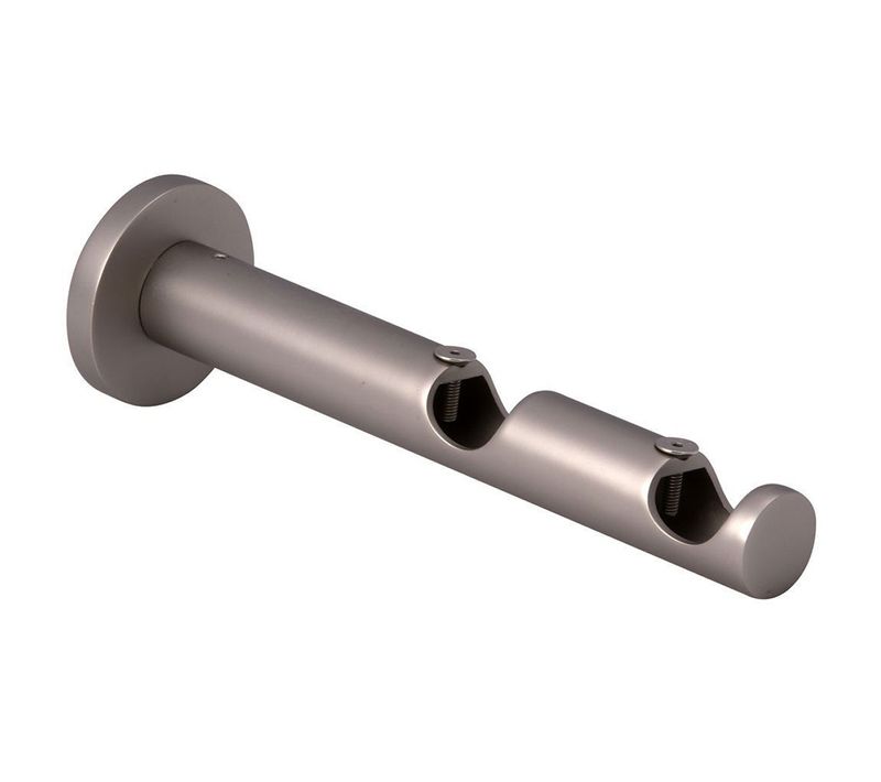 Support De Tringle Double D.20 Mm - Diam. 20 Mm - Gris Clair