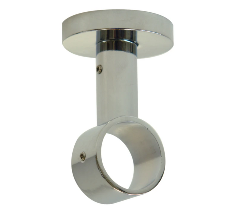 Support Plafond Chromé Diam 28mm - 76 Mm - Argent