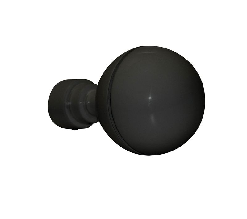 Lot 2 Embouts De Tringle "sphère Unie" - Diam. 20 Mm - Noir