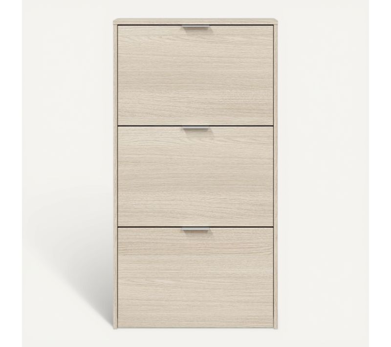 Meuble À Chaussures Nolan 3 Abattants (18 Paires) L60 cm X H113cm -  Bois