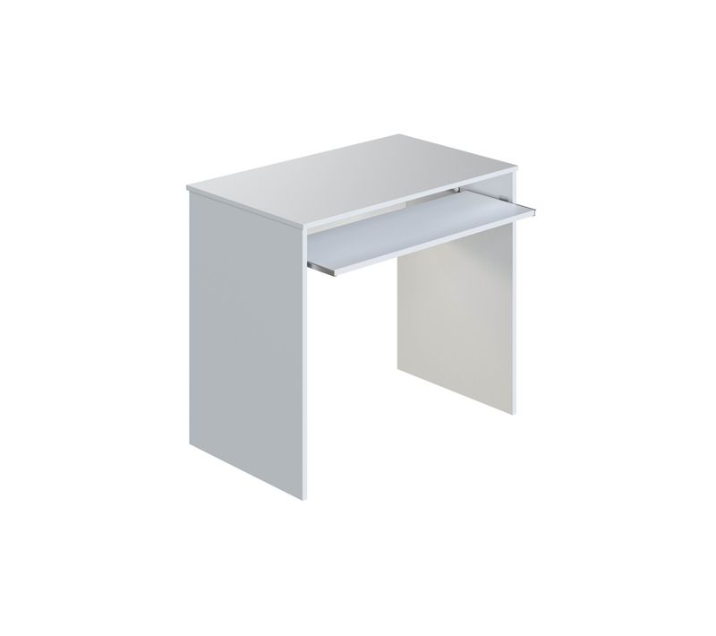 Bureau Gaby Avec Tablette Extractible L90cm X H79cm - Blanc