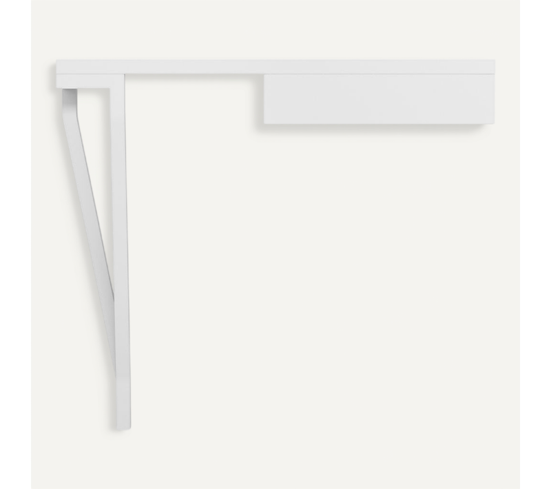 Table Console, Modèle 733 Collection Aire, En Hêtre Massif Cérusé, Moutarde