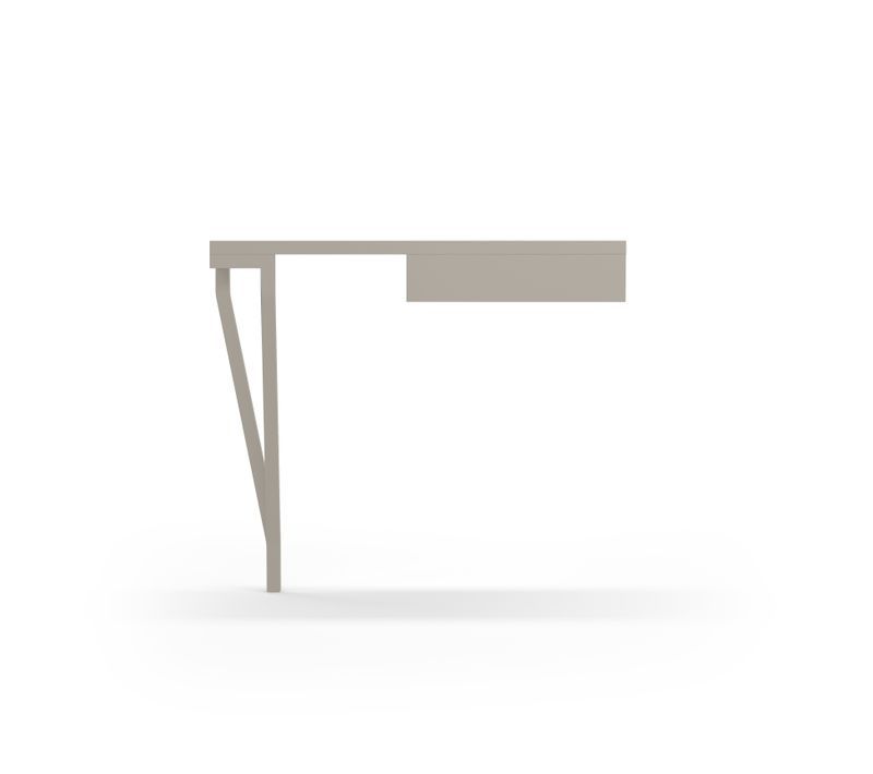 Table Console, Modèle 733 Collection Aire, En Hêtre Massif Cérusé, Moutarde