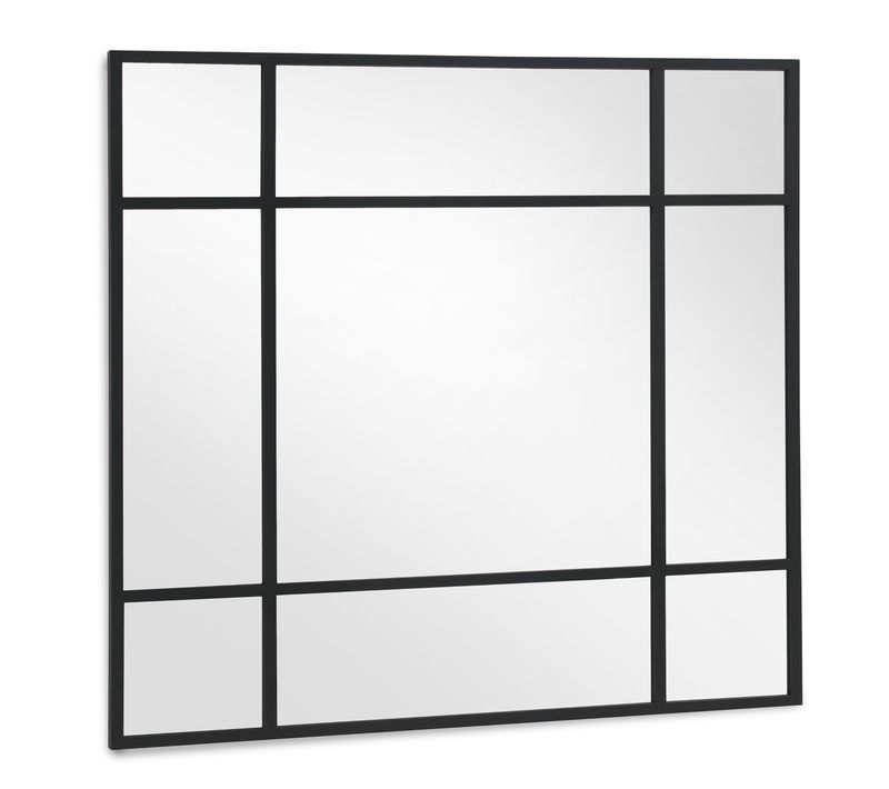 Miroir Carré 120x120 Avec Structure En Métal Noir