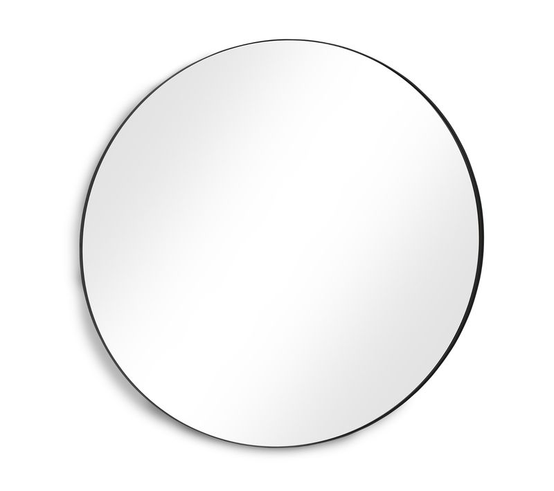 Miroir Rond Simple Diamètre 80 Structure Métallique Noire
