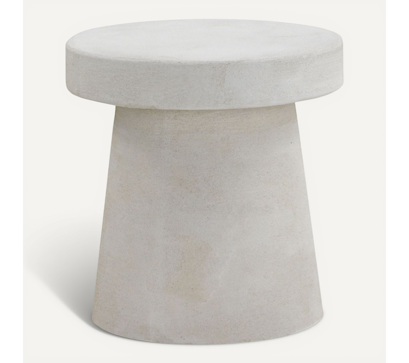 Table Basse En Polyrésine Couleur Ciment Blanc