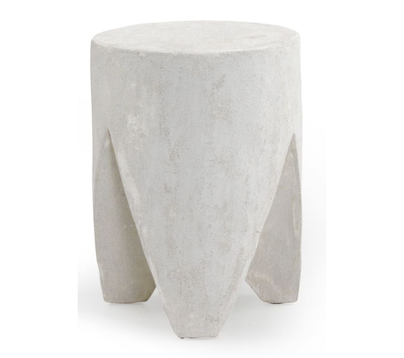 Table D'appoint En Résine Blanche Couleur Ciment