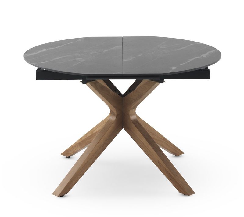 Table Extensible 120/160x90 Pieds En Chêne Et Plateau En Céramique