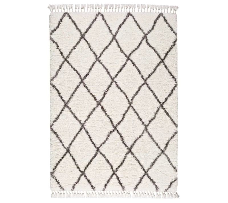 Tapis Shaggy Uni Samira 80075 Blanc 120x170 Cm