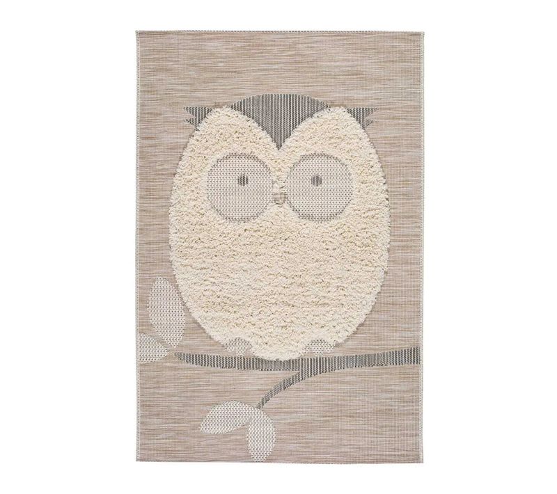 Tapis Enfant Hibou Chinky 113 Beige 115x170 Cm