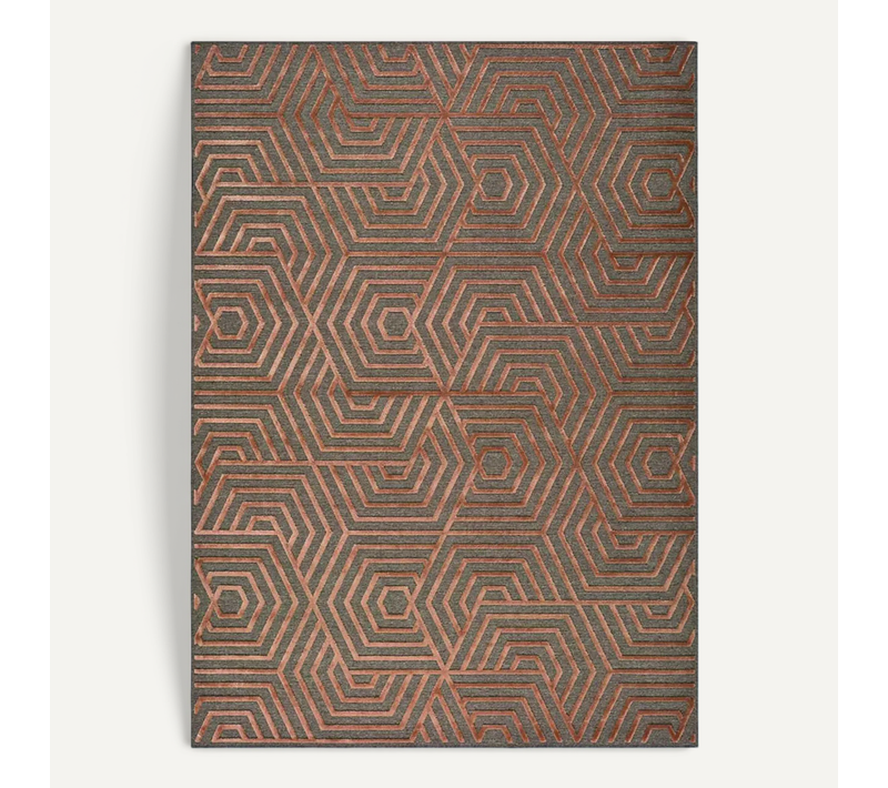 Tapis Moderne Lana 913 Cuivre 67x105 Cm