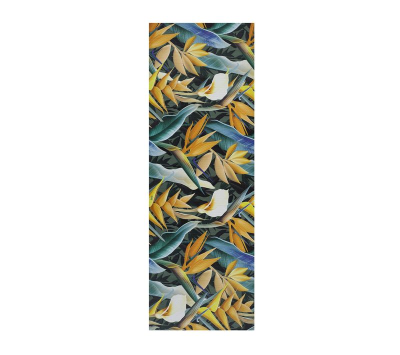 Tapis De Cuisine Feuilles Ricci Foresta Jaune/bleu/vert 52x100 Cm