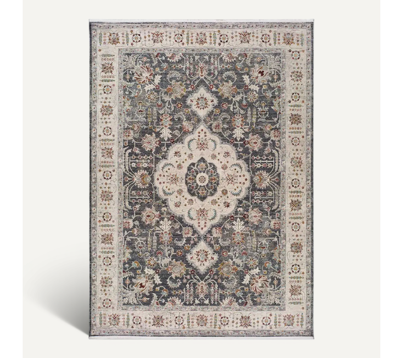 Tapis Vintage Keshan 52013 Gris 120x170 Cm